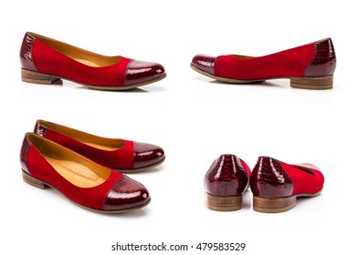 burgundy stocks shoes