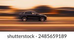 Fast car. Abstract photo of speed blur car on motion blur background.