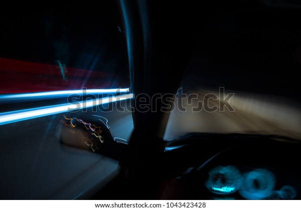 fast driving at\
night. abstract background