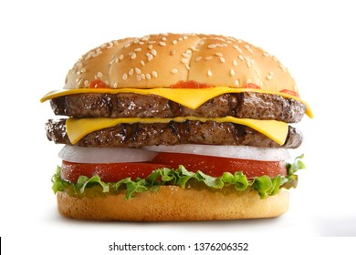 Fast food Burger, Chicken, Meat, Different type of sandwiches on a white background. - Powered by Shutterstock