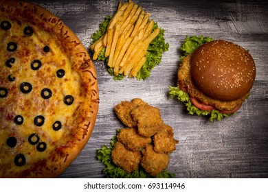 Pizza Fries Burger High Res Stock Images Shutterstock