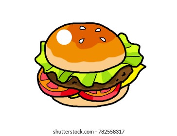 Cartoon Hamburger Images, Stock Photos & Vectors | Shutterstock