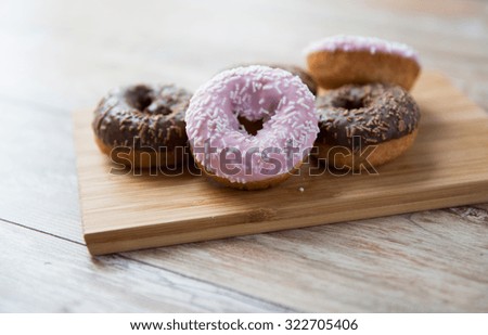 Similar – Image, Stock Photo Donuts handmade Food Dough