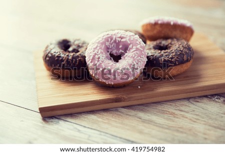 Similar – Image, Stock Photo Donuts handmade Food Dough