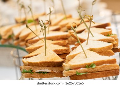 fast food, sandwiches for coffee breaks, small snack close-up