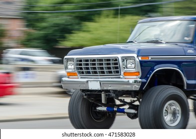 Fast Moving Pickup Truck