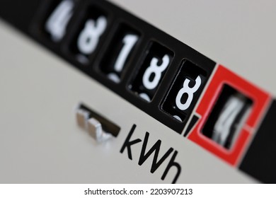 fast running analogue electric meter in private household - Shutterstock ID 2203907213