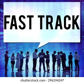 Fast Track Increase Improvement Development Raising Concept