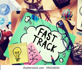Fast Track Increase Improvement Development Raising Concept