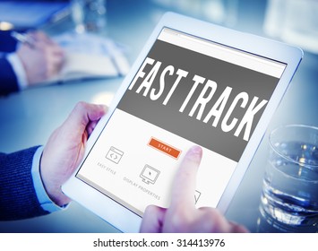 Fast Track Increase Improvement Development Raising Concept