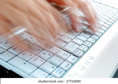 Fast Typing On Laptop Keyboard