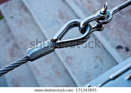 fastening of two steel cables