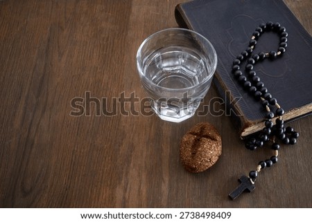 Fasting and prayer elements during lent or spiritual devotion