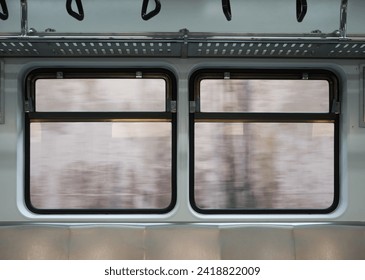 in a fast-paced subway train - Powered by Shutterstock