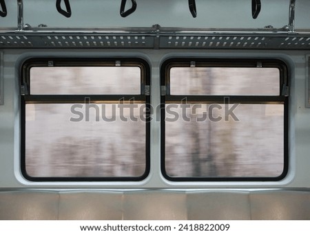 in a fast-paced subway train