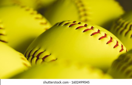 Fastpitch Softball Balls Close Ups