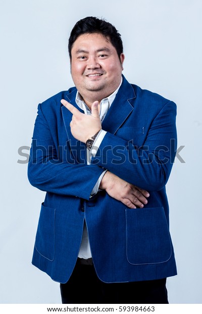 fat man in small shirt