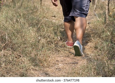 Fat Guy Running. 