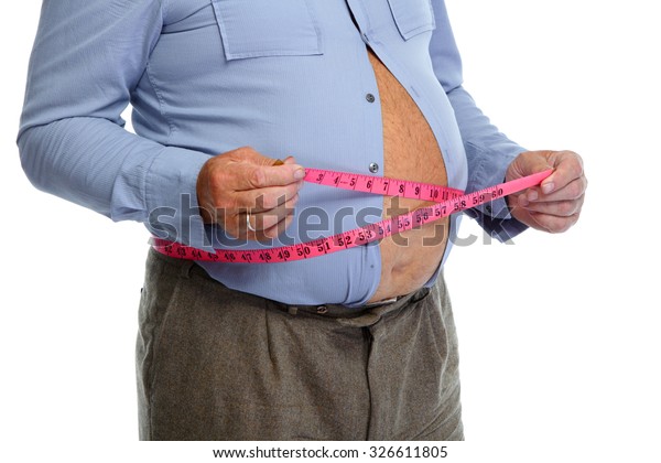 Fat Man Belly Measuring Tape Lose Stock Photo (Edit Now) 326611805