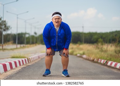 Fat man, he is tired of running