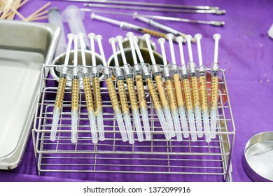 Fat In Syringes For Fat Grafting At Clinic