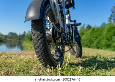 Fat Tire EBike On Grass Covered Trail