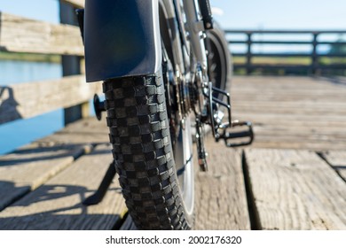 Fat Tire EBike On Wooden Boardwalk