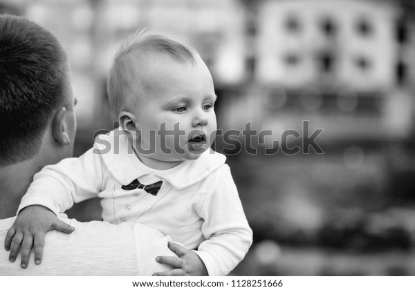 Father Child Cute Baby Boy Small Stock Photo Edit Now 1128251666