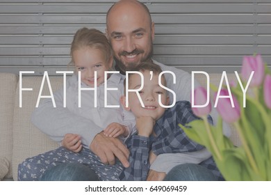 Father Children Portrait Real Family Fathers Stock Photo 649069459 ...