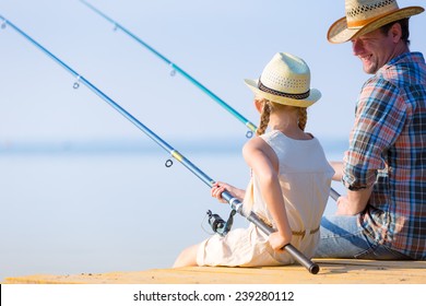 Naked Girls Fishing On Pier