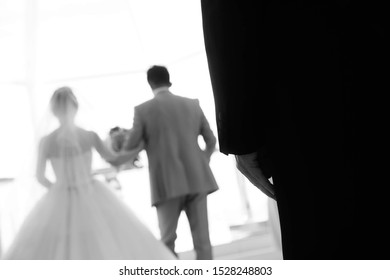 Father And Daughter At Wedding.