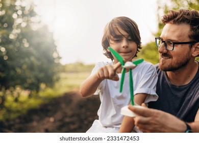 Father enjoy spending time with his son in nature. - Powered by Shutterstock