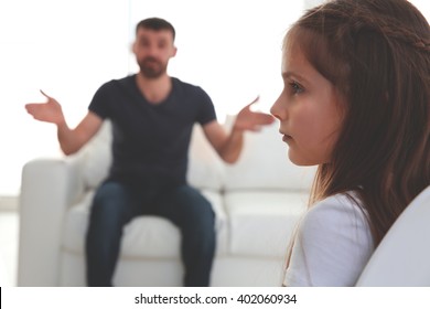 Father Having Important Conversation With His Daughter