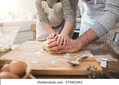 A Father And His Son Cooking