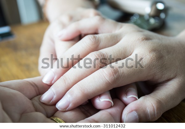 Father Mother Son Hands Character Holding Stock Photo Edit Now