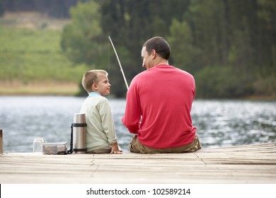 Father And Son Fishing