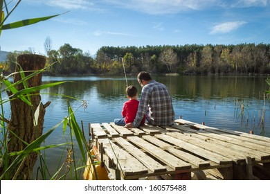 Father And Son Fishing