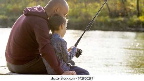 Father And Son Fishing