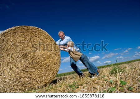 Similar – Foto Bild Zwei Ballen Heu