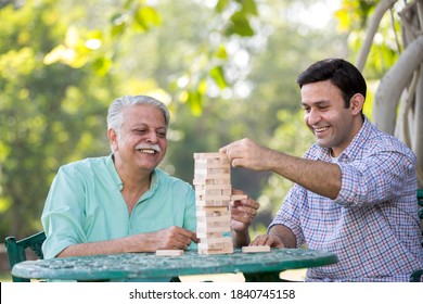 Father Son Playing Building Blocks Together Stock Photo 1840745158 ...