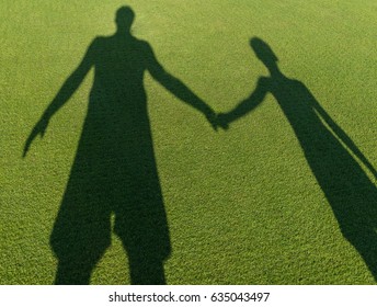 Father and son shadow