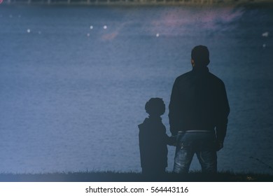 Father And Son Silhouette