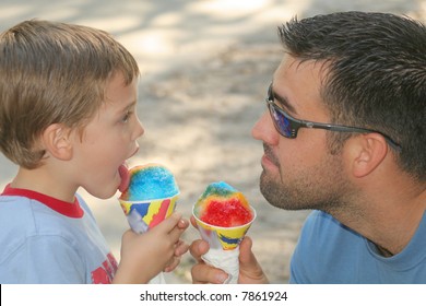 Father Son Snowcone