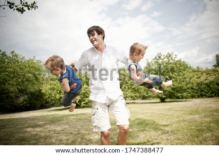 Similar – Image, Stock Photo Happy father´s day,boy with false mustache on stick