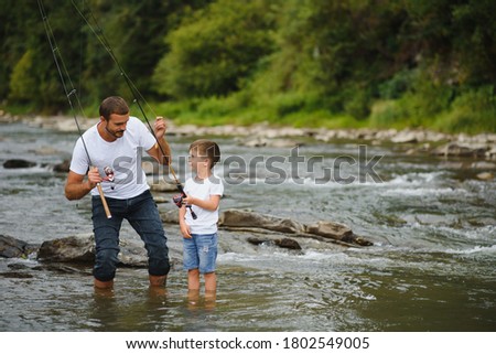 Similar – Image, Stock Photo Happy father´s day,boy with false mustache on stick