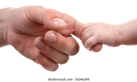 Father's and baby's hands