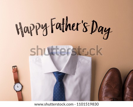 Similar – Image, Stock Photo Happy Fathers Day flat lay