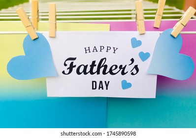 Fathers day greeting card hanging background - Shutterstock ID 1745890598