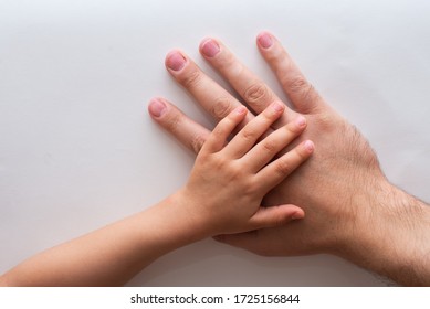 Father's day. the hand of a father and his child. Close up. Space for copying. Space for text. - Powered by Shutterstock