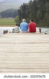 Father,son And Grandfather Fishing